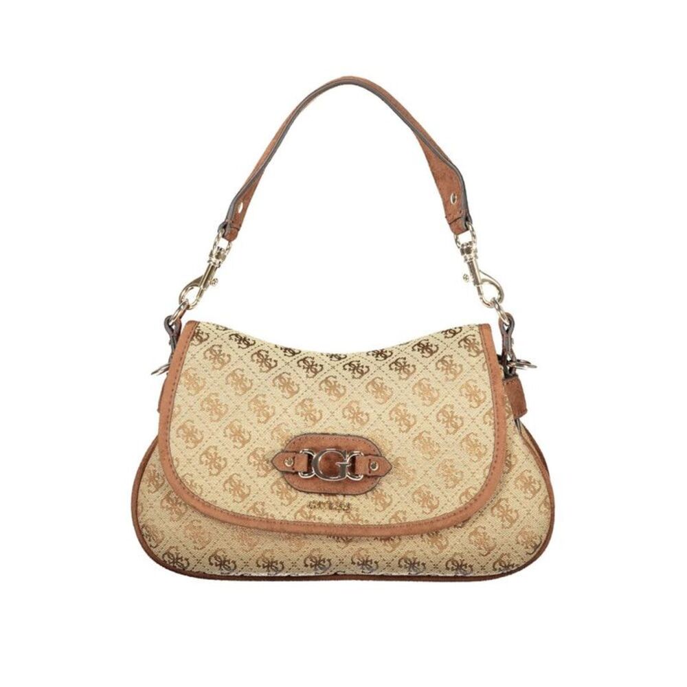 Guess Jeans Beige Polyester Women's Handbag